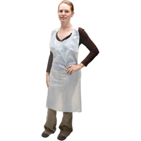 Polyethylene Aprons, Polyethylene, White, 35" W x 46" L Nuna Depot Inc.