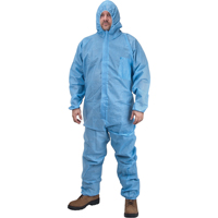 Premium Hooded Coveralls, 4X-Large, Blue, Polypropylene Nuna Depot Inc.