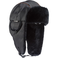 Chapeau de trappeur classique N-Ferno 6802, Doublure en Fourrure synth&eacute;tique, Moyen/Petit, Noir Nuna Depot Inc.