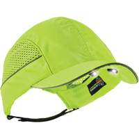 Skullerz&reg; 8960 Short Brim Bump Cap with LED Lighting, High Visibility Lime Green Nuna Depot Inc.