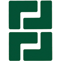 Floor Corner Marks, L, 5" L x 2" W, Green, Polyester Nuna Depot Inc.