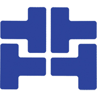 Floor Corner Marks, T, 5" L x 2" W, Blue, Polyester Nuna Depot Inc.
