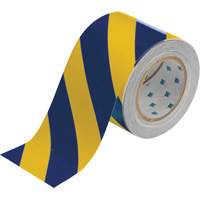 ToughStripe&reg; Floor Marking Tape, 4" x 100', Polyester, Blue and Yellow Nuna Depot Inc.