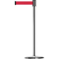 Montant pour barri&egrave;re Slimline TensaBarrier, Acier, 38" h, Ruban Rouge, Longueur du ruban 7,5' Nuna Depot Inc.