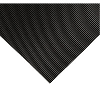 Corrugated Switchboard Matting No.702, 2' W x 10' L, 1/4" Thickness, Black, PVC Nuna Depot Inc.