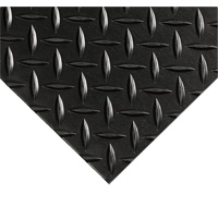 Diamond-Plate Switchboard Matting No.701, 2' W x 10' L, 1/4" Thickness, Black, PVC Nuna Depot Inc.