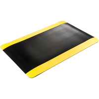 Tapis tr&egrave;s robuste pour panneau de contr&ocirc;le No 720, Ondul&eacute;, 3' x 10' x 5/8", Noir/Jaune, PVC Nuna Depot Inc.