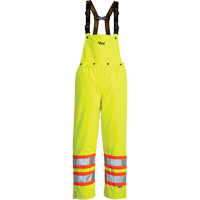 Journeyman Detachable Bib Safety Pants, Polyester, Small, High Visibility Lime-Yellow Nuna Depot Inc.
