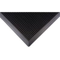 Tapis d'entr&eacute;e ext&eacute;rieure, Caoutchouc, Grattoir Type, Motif Textur&eacute;, 2' x 2-2/3', Noir Nuna Depot Inc.