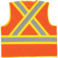 Veste de s&eacute;curit&eacute; d&eacute;tachable en cinq points de premi&egrave;re qualit&eacute;, Orange haute visibilit&eacute;, Grand/T-Grand, Polyester Nuna Depot Inc.