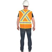 Veste de s&eacute;curit&eacute; d&eacute;tachable en cinq points de premi&egrave;re qualit&eacute;, Orange haute visibilit&eacute;, Grand/T-Grand, Polyester Nuna Depot Inc.