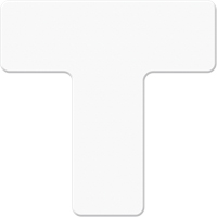 Armor Stripe Lean/5S Markers, T, 6" L x 6" W, White, Plastic Nuna Depot Inc.