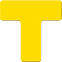 Armor Stripe Lean/5S Markers, T, 6" L x 6" W, Yellow, Plastic Nuna Depot Inc.