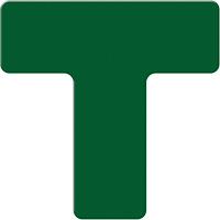 Armor Stripe Lean/5S Markers, T, 6" L x 6" W, Green, Plastic Nuna Depot Inc.