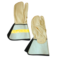 1 Finger Lineman's Glove, Medium, Grain Cowhide Palm Nuna Depot Inc.