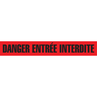 Barricade Tape, French, 3" W x 1000' L, 3 mils, Black on Red Nuna Depot Inc.