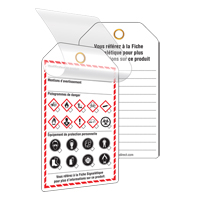 Self-Laminating Workplace Tags, Cardstock, 3-3/8" W x 5-3/4" H, French Nuna Depot Inc.