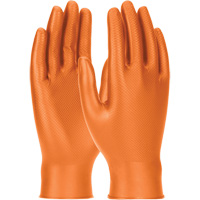 Grippaz Skins Ambidextrous Disposable Gloves, Small, Nitrile, 6-mil, Powder-Free, Orange Nuna Depot Inc.