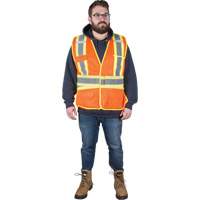 Flame-Resistant Surveyor Vest, High Visibility Orange, Medium, Polyester Nuna Depot Inc.