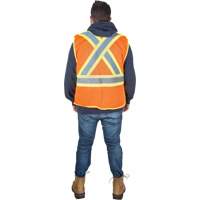 Flame-Resistant Surveyor Vest, High Visibility Orange, Medium, Polyester Nuna Depot Inc.