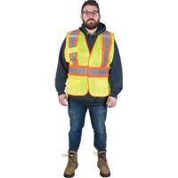 Flame-Resistant Surveyor Vest, High Visibility Lime-Yellow, Medium, Polyester Nuna Depot Inc.