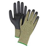 Gants &eacute;lastiques sans coutures r&eacute;sistants &agrave; la coupe noir & jaune, Taille Moyen/8, Calibre 13, Rev&ecirc;tement Mousse de nitrile, Enveloppe en Aramide, ASTM ANSI niveau A6 Nuna Depot Inc.
