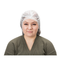 Bonnet bouffant pliss&eacute;, Polypropyl&egrave;ne, 19", Blanc Nuna Depot Inc.