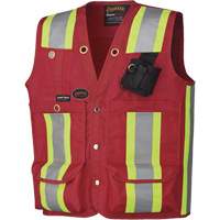 695 Veste de s&eacute;curit&eacute; pour arpenteur/superviseur, Rouge, T-Grand, Polyester Nuna Depot Inc.