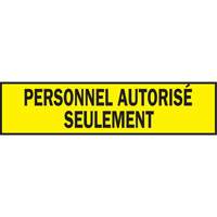 Ruban de signalisation pour barricade, Français, 3" la x 200' lo, 3,5 mils, Noir sur jaune Nuna Depot Inc.