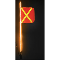 Safety Whip&reg; Heavy-Duty LED Whips, Hitch Mount, 5 High, Orange with Reflective Nuna Depot Inc.