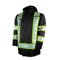 Parka de s&eacute;curit&eacute; doubl&eacute;, Noir, Grand Nuna Depot Inc.
