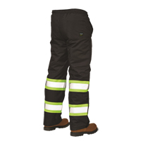 Pantalons &agrave; enfiler de s&eacute;curit&eacute; doubl&eacute;s, Polyester, Grand, Noir Nuna Depot Inc.