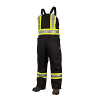 Salopettes de s&eacute;curit&eacute; doubl&eacute;e, Polyester/Polyur&eacute;thane, Grand, Noir Nuna Depot Inc.