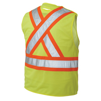 Veste de s&eacute;curit&eacute; d&eacute;tachable en cinq points, Jaune lime haute visibilit&eacute;, Grand/T-Grand, Polyester Nuna Depot Inc.