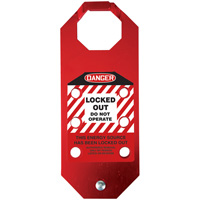 Moraillon de verrouillage pr&eacute;venant l'utilisation conforme aux normes OSHA Danger Stopout Aluma-Tag, Rouge Nuna Depot Inc.