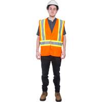 Veste de s&eacute;curit&eacute; pour la circulation, Orange haute visibilit&eacute;, 2T-Grand, Polyester Nuna Depot Inc.