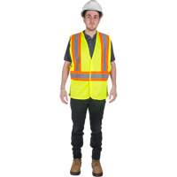 Veste de s&eacute;curit&eacute; pour la circulation, Jaune lime haute visibilit&eacute;, 2T-Grand, Polyester Nuna Depot Inc.