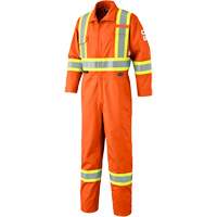 7702 FR Hi-Vis Safety Coveralls, Size 36, Orange Nuna Depot Inc.