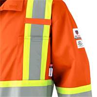 7702 FR Hi-Vis Safety Coveralls, Size 36, Orange Nuna Depot Inc.