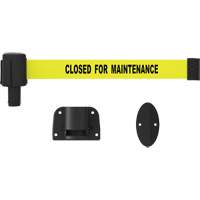 PLUS Wall Mount Barrier System, Plastic, Screw Mount, 15', Yellow Tape Nuna Depot Inc.