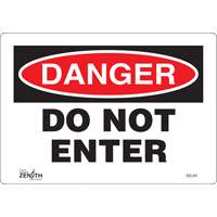 "Do Not Enter" Sign, 7" x 10", Vinyl, English Nuna Depot Inc.