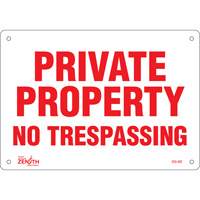 Enseigne Private Property, 7" x 10", Plastique, Anglais Nuna Depot Inc.