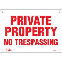 Enseigne Private Property, 7" x 10", Aluminium, Anglais Nuna Depot Inc.