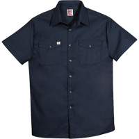 Short-Sleeved Twill Work Shirt, Men's, 4X-Large, Navy Blue Nuna Depot Inc.
