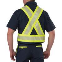 Ripstop High Visibility Short Sleeved Shirt, Polyester, Small, Navy Blue Nuna Depot Inc.
