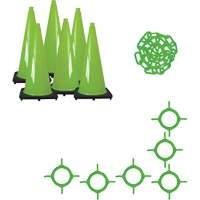 Ensemble de c&ocirc;nes de signalisation et chaînes, 28", Vert Nuna Depot Inc.