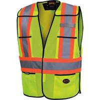 6927 Safety Vest, High Visibility Lime-Yellow, Polyester Nuna Depot Inc.
