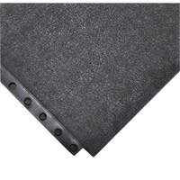 24/Seven&reg; Locksafe&reg; Anti-Fatigue Mat, Smooth, 3' x 3' x 5/8", Black, Natural Rubber Nuna Depot Inc.