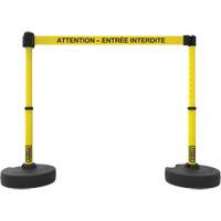 Plus Barrier Post Set, Plastic, 42" H, Yellow Tape, 15' Tape Length Nuna Depot Inc.