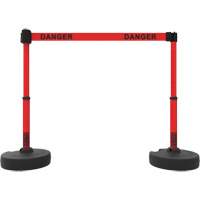 Plus Barrier Post Set, Plastic, 42" H, Red Tape, 15' Tape Length Nuna Depot Inc.